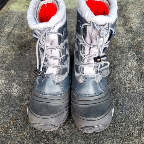 The North Face Blue and Gray Winter Boots sz 1 - Picture 6 of 9